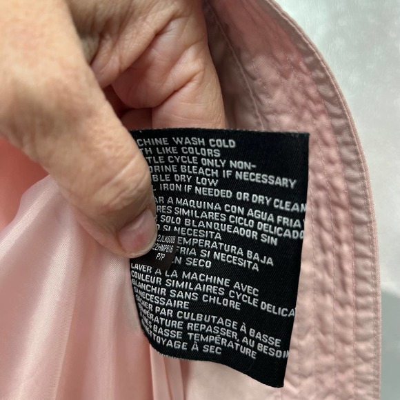 GUESS Women's Adjustable Long Sleeve Anorak Jacket Pastel Pink SIZE SMALL - Picture 7 of 8